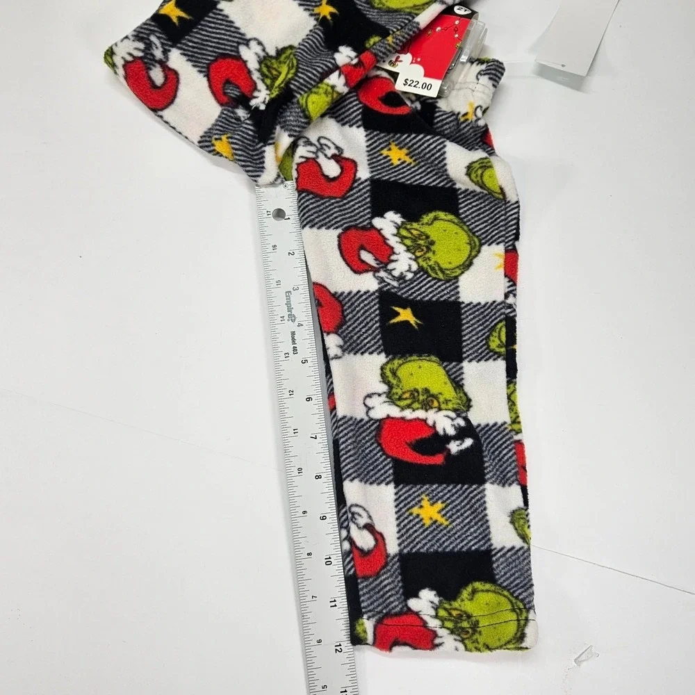 The Grinch Toddler Sleep Pant 2T Family Pajamas‎ Black White Plaid Fleece